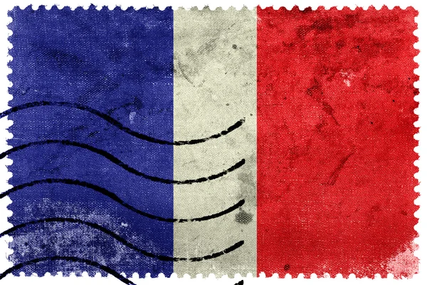 Флаг Шаана, Лихтенштейна, старая почтовая марка — стоковое фото
