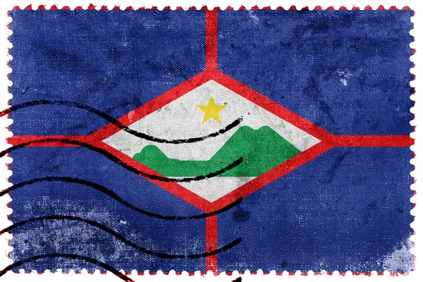 Bandera de Sint Eustatius, Países Bajos, sello postal antiguo — Foto de Stock