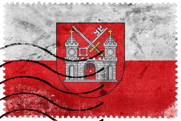 Drapeau de Tartu, Estonie, timbre-poste ancien — Photo