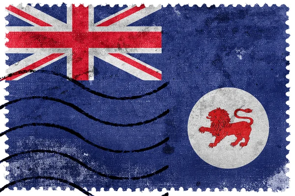 Drapeau de l'État de Tasmanie, Australie, timbre-poste ancien — Photo