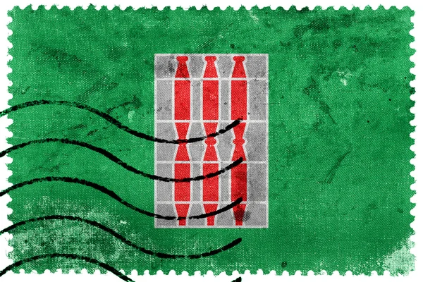 Vlag van de oude postzegel regio Umbrië, Italië, — Stockfoto
