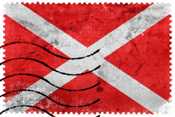 Прапор Заббар, Мальта, старі поштова марка — стокове фото