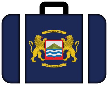 Arica, Chile bayrağı. Bavul simgesi