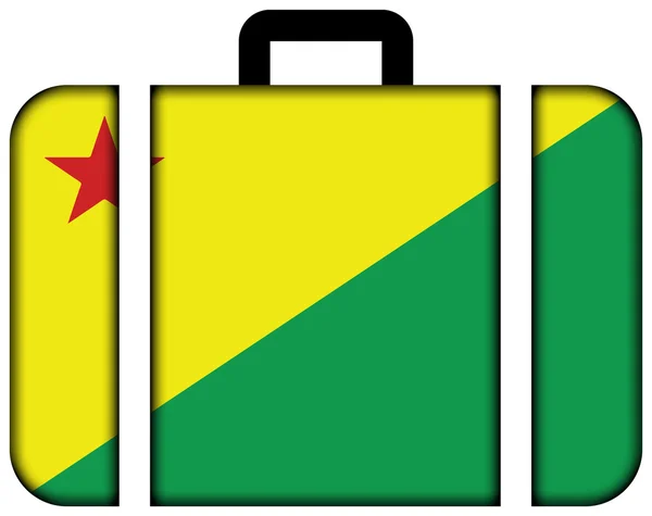 Bandera del Estado de Acre, Brasil. Icono de la maleta —  Fotos de Stock