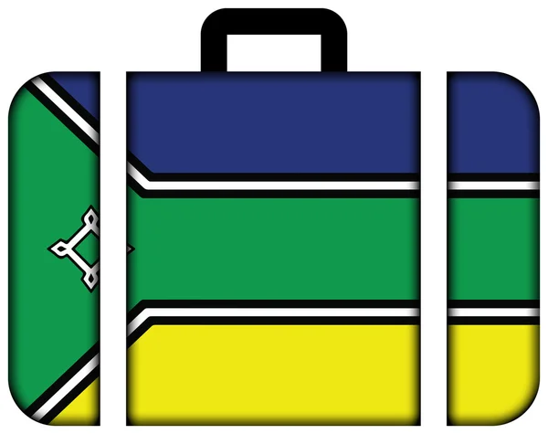 Flag of Amapa State, Brazil. Suitcase icon — ストック写真