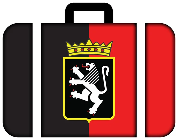 奥斯塔山谷与徽章，意大利的标志。手提箱图标 — 图库照片