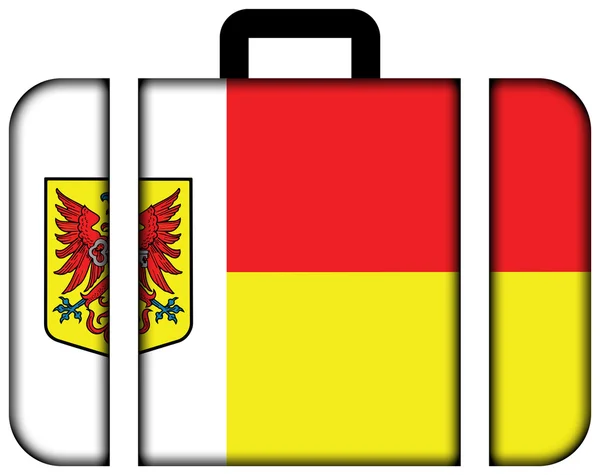 Bandera de Apeldoorn, Países Bajos. Icono de la maleta —  Fotos de Stock