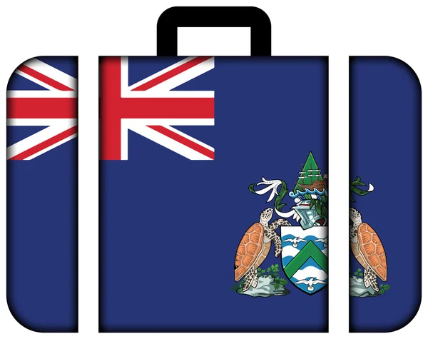 Flag of Ascension Island, Canada. Suitcase icon — Stock Photo, Image