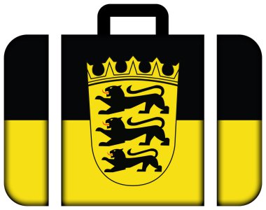 Baden Wurttemberg bayrağı kat, Almanya ile. Bavul simgesi