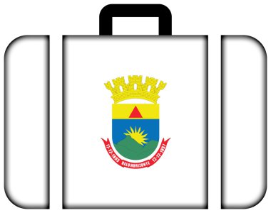 Belo Horizonte, Minas Gerais, Brezilya bayrağı. Bavul simgesi