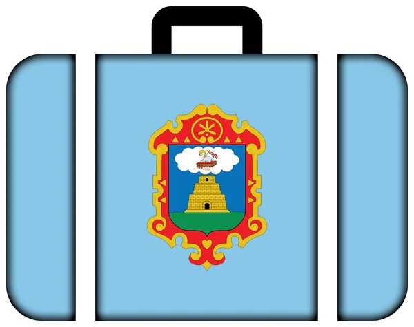 Ayacucho, Peru bayrağı. Bavul simgesi — Stok fotoğraf