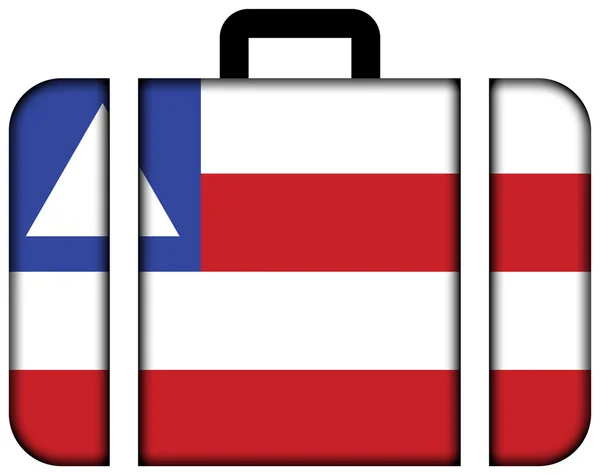 Flag of Bahia State, Brazil. Suitcase icon — Stock fotografie
