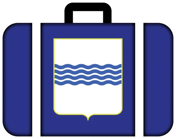 Flag of Basilicata, Italy. Suitcase icon — Φωτογραφία Αρχείου