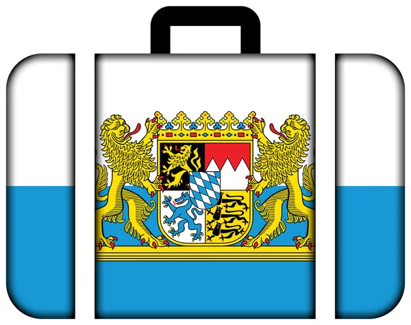 Bandera de Bavaria con Escudo de Armas, Alemania. Icono de la maleta —  Fotos de Stock