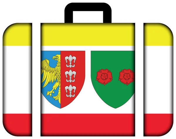 Drapeau de Bielsko Biala, Pologne. Icône valise — Photo