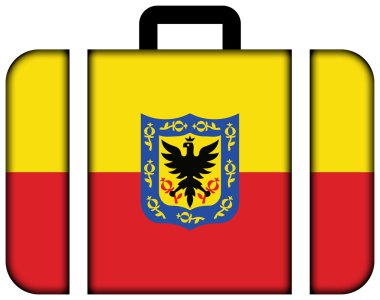 Bogota, Kolombiya bayrağı. Bavul simgesi