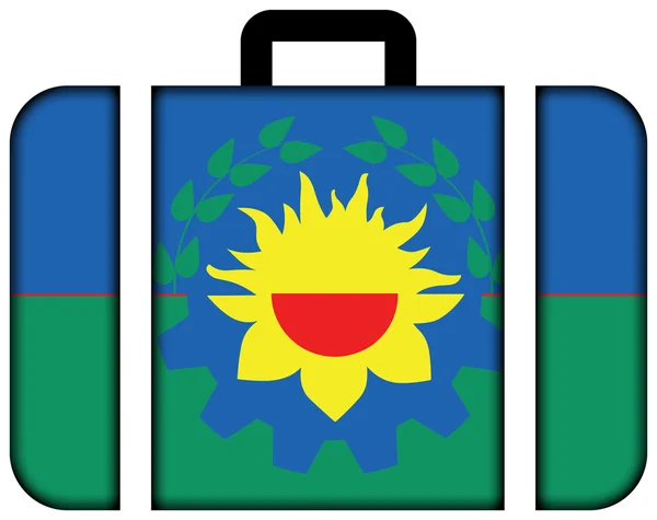 Bandiera della Provincia di Buenos Aires, Argentina. Icona della valigia — Foto Stock