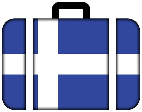 Flag of Calais, France. Suitcase icon — Stock Photo, Image