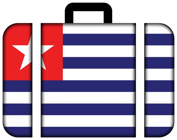Flag of Carmo, Rio de Janeiro State, Brazil. Suitcase icon — Stock Photo, Image