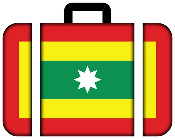 Bandera de Cartagena, Colombia. Icono de la maleta — Foto de Stock