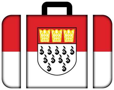 Köln, Almanya bayrağı. Bavul simgesi
