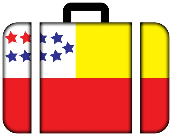 Flag of Chone, Ecuador. Suitcase icon — Stock Photo, Image