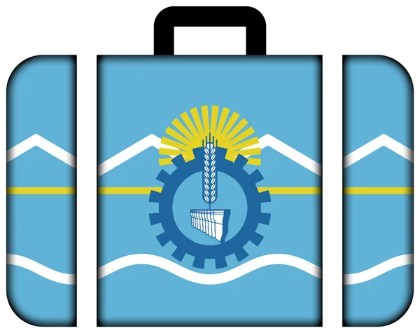 Flag of Chubut Province, Argentina. Suitcase icon — Φωτογραφία Αρχείου