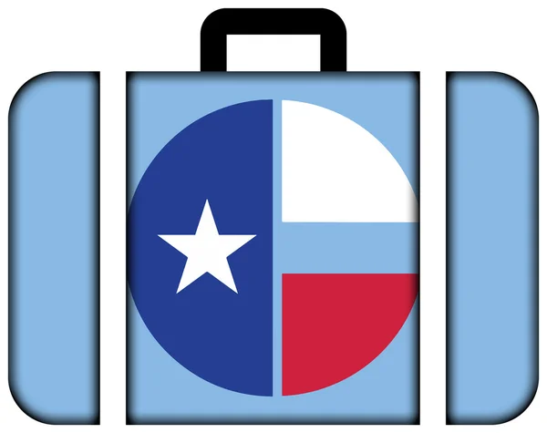 Bandeira do Condado de Collin, Texas, EUA. Ícone da mala — Fotografia de Stock