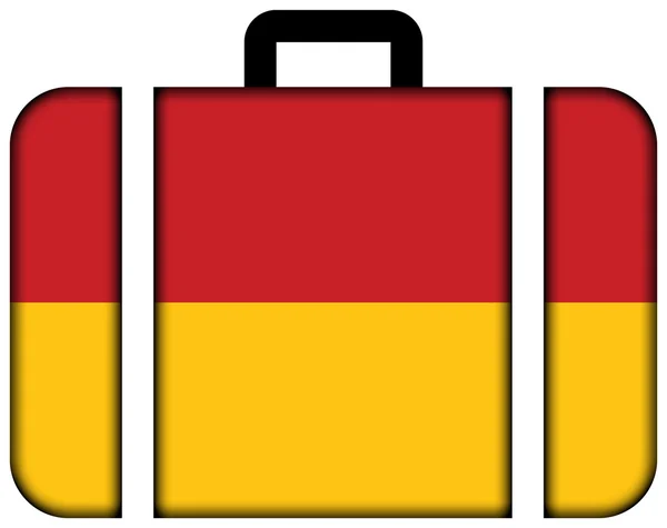 Flag of Cuenca, Ecuador. Suitcase icon — Stock fotografie