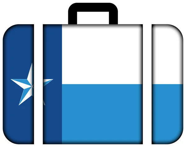 Vlag van de Amerikaanse staat Texas, en valt bestuurlijk gezien onder Dallas County. Koffer-pictogram — Stockfoto