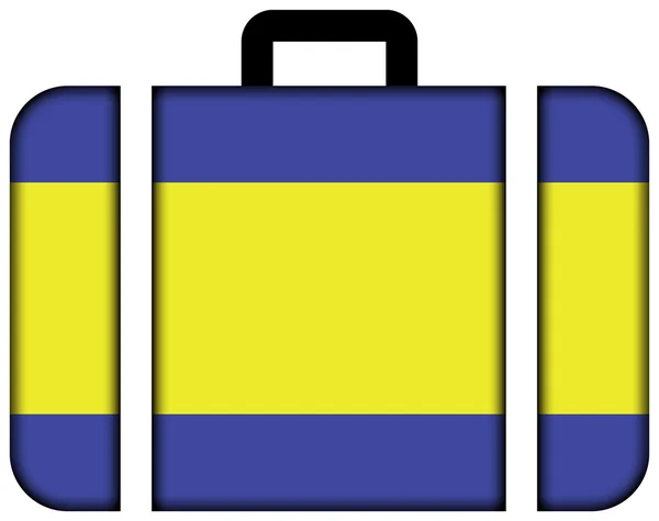 Flag of Debrecen, Hungary. Suitcase icon — Φωτογραφία Αρχείου