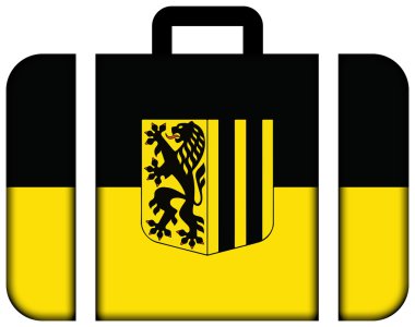 Dresden, Almanya bayrağı. Bavul simgesi