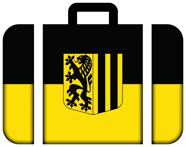 Bandera de Dresde, Alemania. Icono de la maleta —  Fotos de Stock