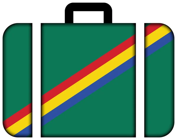 Flag of Drochia, Moldova. Suitcase icon — ストック写真