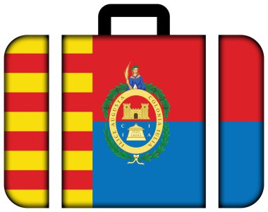 Elche, İspanya bayrağı. Bavul simgesi