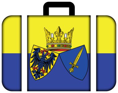 Essen, Almanya bayrağı. Bavul simgesi