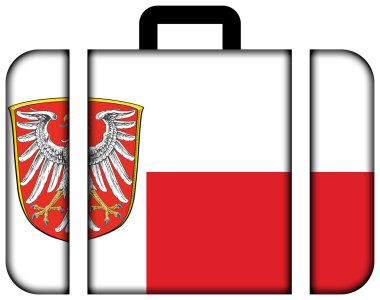 Frankfurt am Main, Almanya bayrağı. Bavul simgesi