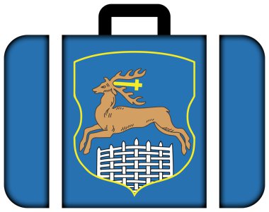 Grodno, Belarus bayrağı. Bavul simgesi