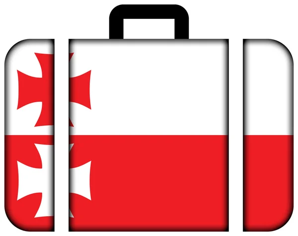Elblag, Polonya bayrağı. Bavul simgesi — Stok fotoğraf