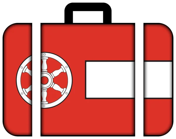Bandiera di Erfurt, Germania. Icona della valigia — Foto Stock