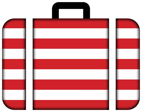 Flag of Esztergom, Hungary. Suitcase icon — Stockfoto