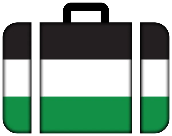 Bandiera di Gelsenkirchen, Germania. Icona della valigia — Foto Stock