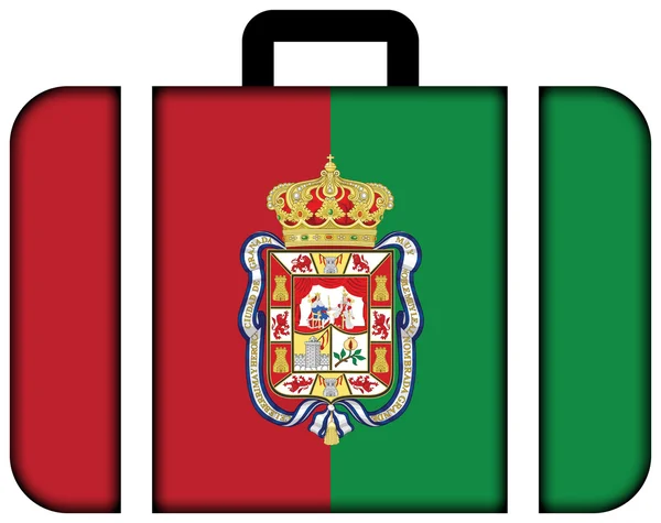 Bandeira de Granada, Espanha. Ícone da mala — Fotografia de Stock
