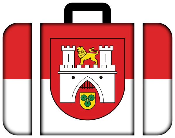 德国汉诺威的旗帜。手提箱图标 — 图库照片