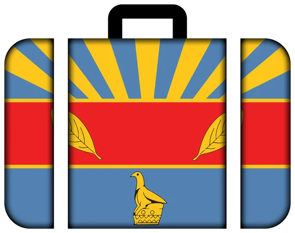 Harare, Zimbabwe bayrağı. Bavul simgesi — Stok fotoğraf