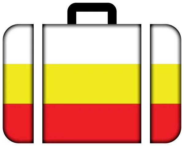 Flag of Hradec Kralove, Czechia. Suitcase icon — Φωτογραφία Αρχείου
