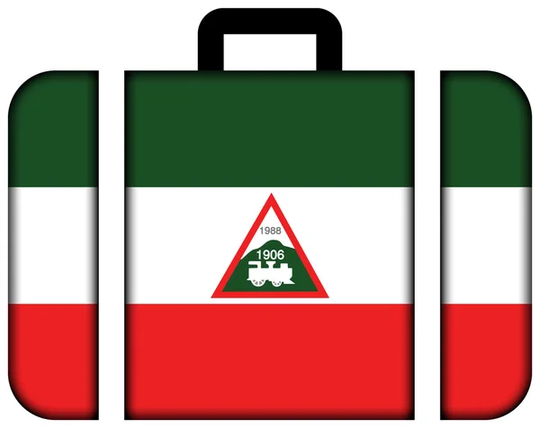 Flag of Joao Neiva, Brazil. Suitcase icon — Stock Photo, Image