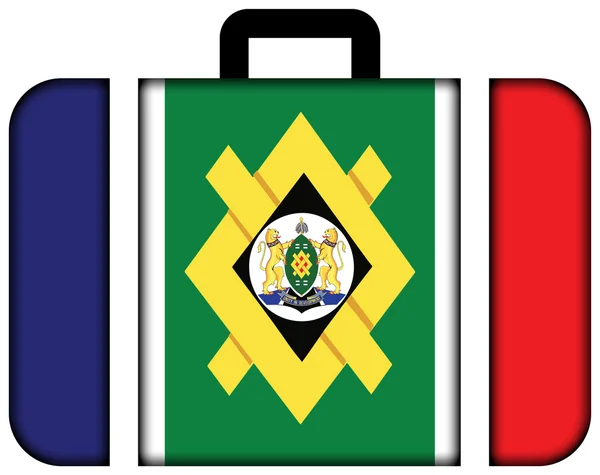 Flag of Johannesburg, South Africa. Suitcase icon — Stock Photo, Image