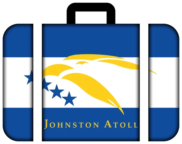 Bandiera dell'atollo di Johnston, USA. Icona della valigia — Foto Stock