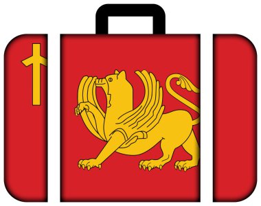 Kaspi, Gürcistan bayrağı. Bavul simgesi